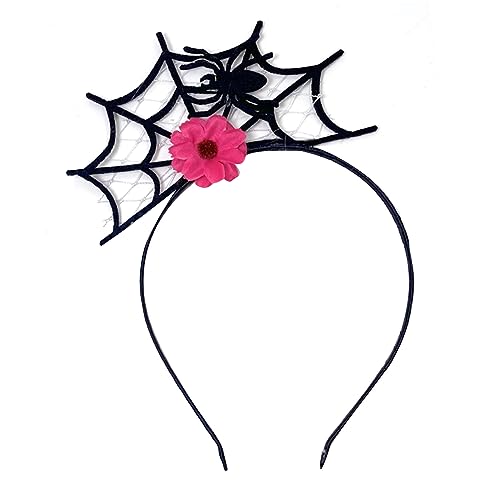 THINCAN Lustiges Araneid Stirnband Geburtstagsfeier Cosplay Mit Blumenspinnnetz Kopfspeise Haarzubehör Halloween Kostüm Haarband von THINCAN
