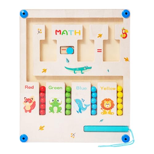 THINCAN Magnetisches Holz Abacus Spielzeug Für Frühe Mathematische Fähigkeiten Mit Abnehmbaren Aktivitätsplatten Roller Ball Counting Toy von THINCAN