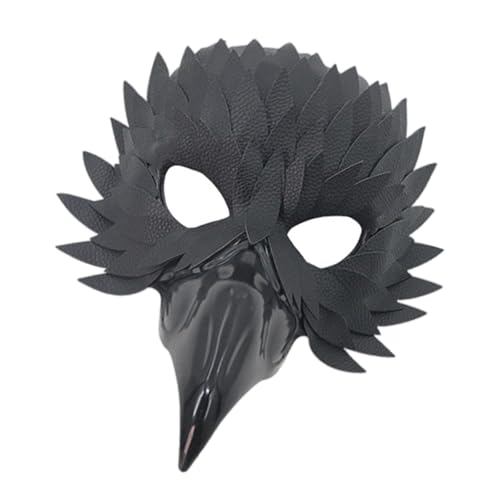 THINCAN Masquerade Maske Halbgesicht Kostüm Maskiert Halloween Mardi Gras Cosplay Party Masque Vogel Masked Geschenk Halb Gesichtstier von THINCAN
