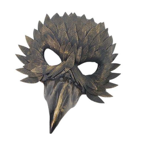 THINCAN Masquerade Maske Halbgesicht Kostüm Maskiert Halloween Mardi Gras Cosplay Party Masque Vogel Masked Geschenk Halb Gesichtstier von THINCAN