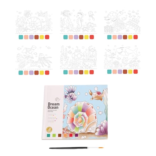 THINCAN Mehrzweck Aquarellfarbe Set Mit Papierzubehör Für Kinder Tierwälder Thema Lebendige Verwendung Farbe THINCAN Mehrzweck Aquarellfarbe Set Mit Papierzubehör Für Kinder Tierwälder Thema Lebendige Verwendung Farbe von THINCAN