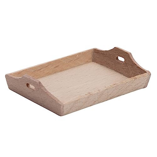 THINCAN Miniatur Holzbrunch Service Teller Frühstücksservice Tablett Skalierte Platte Mit Griffkindern Rolle Für Spiel S S THINCAN Miniatur Holzbrunch Service Teller Frühstücksservice Tablett Skalierte Platte Mit Griffkindern Rolle Für Spiel S S von THINCAN