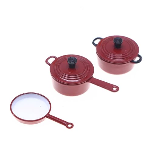 THINCAN Miniatur Küchengeschirrset Kochtöpfe Pan Emaelled Cookware Set Für Doll House Szene Display Accessoire Bastelmodell Kits Miniatur Emaille Töpfe Pfannen THINCAN Miniatur Küchengeschirrset Kochtöpfe Pan Emaelled Cookware Set Für Doll House Szene Display Accessoire Bastelmodell Kits Miniatur Emaille Töpfe Pfannen von THINCAN