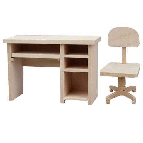 THINCAN Miniatur Laptop Computer Und Bürostischpuppenhauszubehör Für Puppen 1/12 Miniaturen Kinder Tun Sich Vor Spiel Zu Spielen von THINCAN