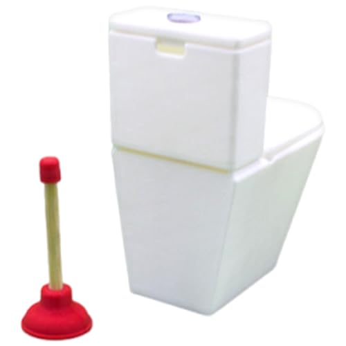 THINCAN Miniatur Toilettensitz Mit Abflussmodellfigur Für Dollhosue Badezimmer Szene Dekore Sicheres Bildungsspielzeug Für Kinder Miniaturbadzubehör von THINCAN