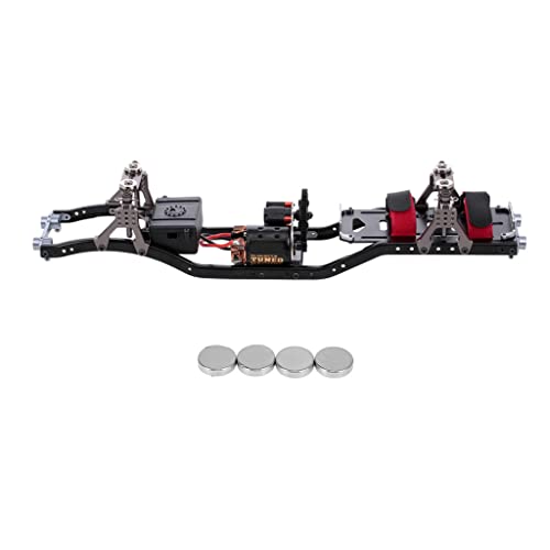 THINCAN Modell Crawler Austauschbares Chassis Faserrahmen Mit 540 Motor Ersatzteil des Fernbedienungsautos 1/10 4WD SCX10 von THINCAN