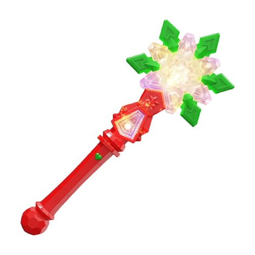 THINCAN Multifunktional Blinkende Schneeflocken Zauberstab Mit Musik Verbessert Die Weihnachtsdekoration Für Kinder Und Erwachsene Gleichermaßen von THINCAN