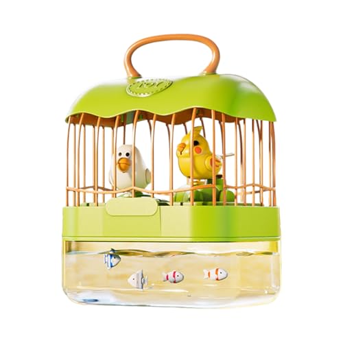 THINCAN Musical Flapping Vogelspielzeug Für Kinder Leuchten Vogelkäfig Mit Fischschale Zwitschern Vogelmusik Licht Interaktiv Mit Sensoren THINCAN Musical Flapping Vogelspielzeug Für Kinder Leuchten Vogelkäfig Mit Fischschale Zwitschern Vogelmusik Licht Interaktiv Mit Sensoren von THINCAN