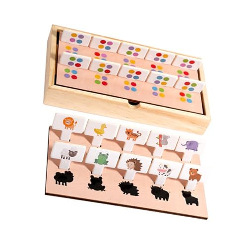 THINCAN Natürliches Holz Kognitiver Entwicklungsspielzeug Für Kinder Formfarben Matching Spiel Frühes Bildungslernen Feinmotorische Kinder Frühes Lernen von THINCAN