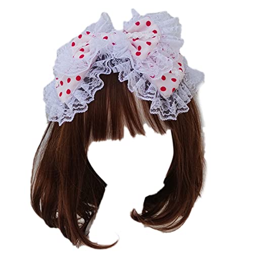 THINCAN Netter Bowknot Für Hoop Hair Bands Spitzen Kopfband Hairbands Haardekoration Geschenke Für Themenparty Cosplay Kostüm von THINCAN