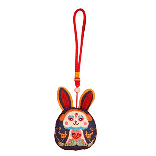 THINCAN Neujahr Chinesisches Stoff Kaninchen Plüsch Spielzeug Hase Maskottchen Plüschpuppen Anhänger Für Kinder Neujahr Geschenk Gefüllt von THINCAN