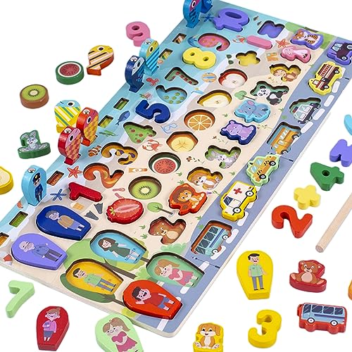THINCAN Number & Farblernenspielzeug Für Kleinkinder 2-5 Jahre Alte Vorschuljungen & Mädchen Farbpassende Vorschule Lernspielzeug Kleinkind Farbe Für Babys von THINCAN