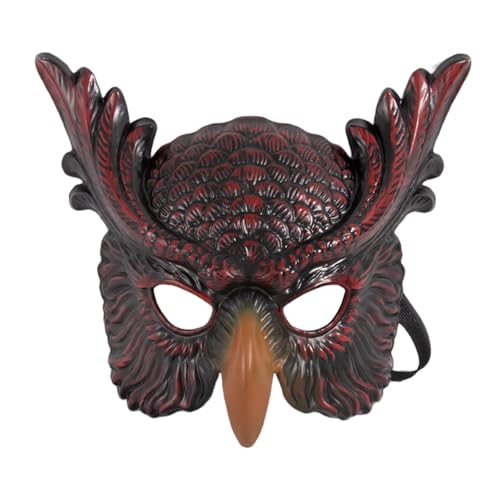 THINCAN Owl Bird Mit Gefiedertem Schnabel Halbgesicht Kostüm Für Maskerade Halloween Cosplay Party Accessoires Für Frauen & Männer Maskerade Maske von THINCAN