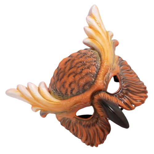 THINCAN Owl Bird Mit Gefiedertem Schnabel Halbgesicht Kostüm Für Maskerade Halloween Cosplay Party Accessoires Für Frauen & Männer Maskerade Maske von THINCAN