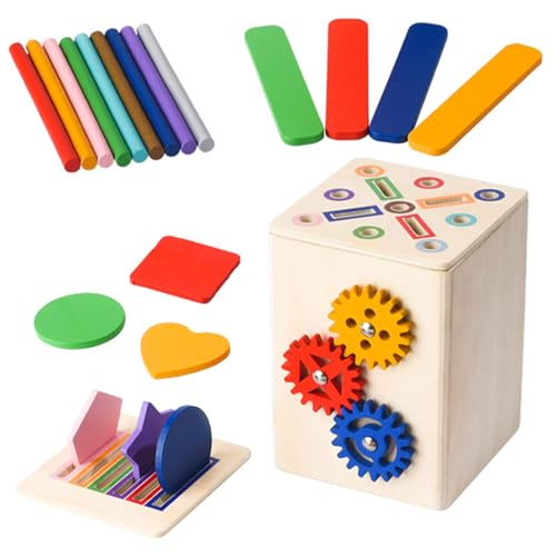 THINCAN Pädagogische Farb Und Form Sortierspielzeug Für Kleinkind 1-3 Zählspiel Feinmotorische Fähigkeiten Entwicklung Feinmotorik Spielzeug Spielzeug von THINCAN