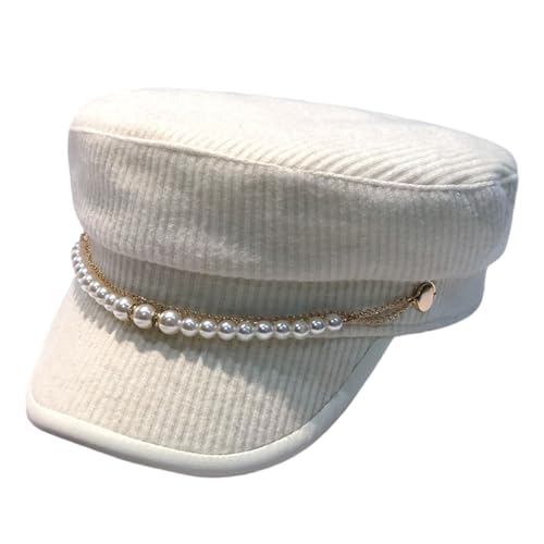 THINCAN Pearls Chain Decoration Frauen Seeleute Hat Mode Elegante Kapitänshut Für Verschiedene Stile THINCAN Pearls Chain Decoration Frauen Seeleute Hat Mode Elegante Kapitänshut Für Verschiedene Stile von THINCAN