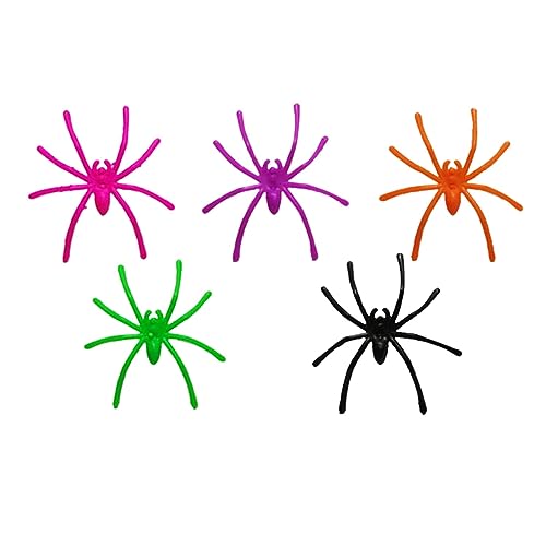 THINCAN Plastikspinnen Halloween Requisiten Spiders Spielzeug 200pcs Trick Spielzeug Aprilscherz Streich Props Neuheit Ornament von THINCAN