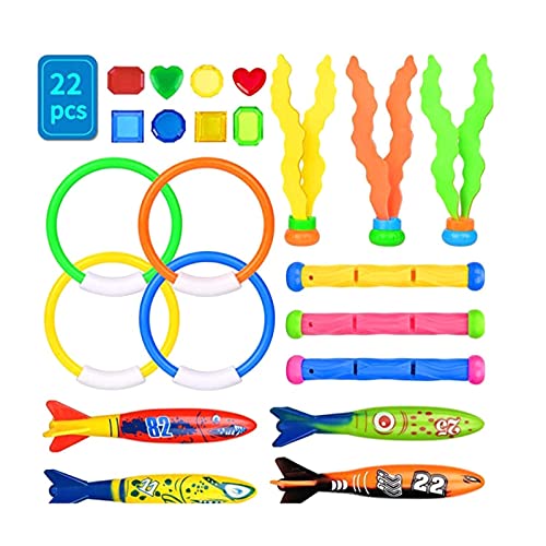 THINCAN Pool Diving Toy 22pcs Kinder Schwimmbad Spielzeug Kleinkind Schwimmspielzeug Pool Game Tauchspielzeug Für Kleinkinder Erwachsene Familie Alle Alters THINCAN Pool Diving Toy 22pcs Kinder Schwimmbad Spielzeug Kleinkind Schwimmspielzeug Pool Game Tauchspielzeug Für Kleinkinder Erwachsene Familie Alle Alters von THINCAN