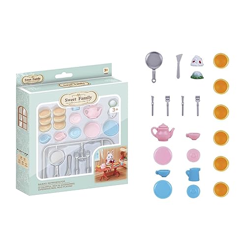 THINCAN Prope Kitchen Toy Playhouse Toy Breakfast Toy Cooking Toy Muffin Spielzeug Für Kleinkinder Food Toy Table Ware Toy Spielzeug von THINCAN