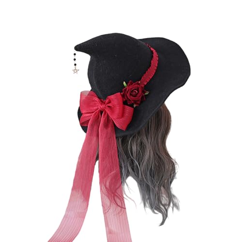 THINCAN Punk Witch Für Halloween Celebration Women Wizard Masquerade Balls Kostüm Kopfbeobachtung Mädchen Cosplay Accessoires von THINCAN