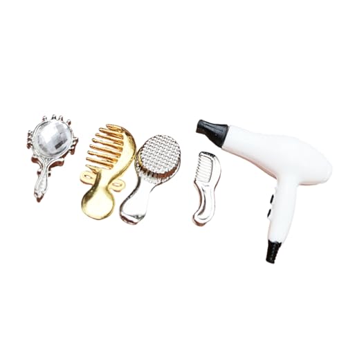 THINCAN Puppenhaus Badezimmer Friseur Tool 1/12 Skala Miniaturkamm Haartrockner Set Accessoires Für Szenendekoration Doll House Styling Tool THINCAN Puppenhaus Badezimmer Friseur Tool 1/12 Skala Miniaturkamm Haartrockner Set Accessoires Für Szenendekoration Doll House Styling Tool von THINCAN
