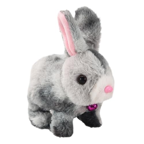 THINCAN Quietschende Kaninchen Kaninchenspielzeug Süße Stofftiere Musikalische Elektrikwanderspielzeug Kleinkinder Jungen Mädchen von THINCAN