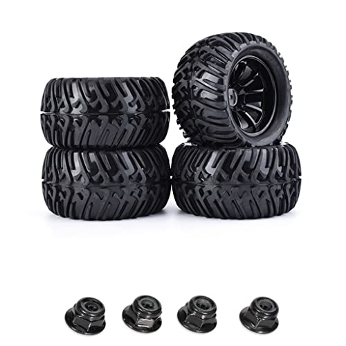 THINCAN Realistischer Gummi Rad Reifen Hub Set Von 4pcs Für Axiale SCX10 D90 1/10 Skalierungsmodell Fernsteuerung Spielzeug von THINCAN