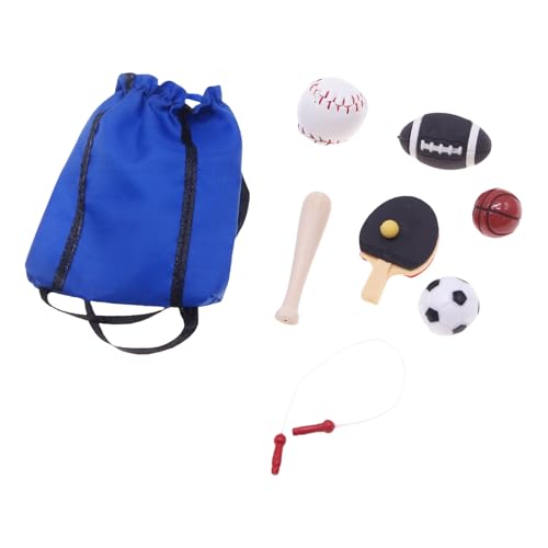 THINCAN Realistisches Puppenhaus Sportzubehör Basketball Fußball Jump Set Für Kinder Tun Um Freundliche Geschenkoption Doll Haus Sportzubehör Set Zu Spielen von THINCAN