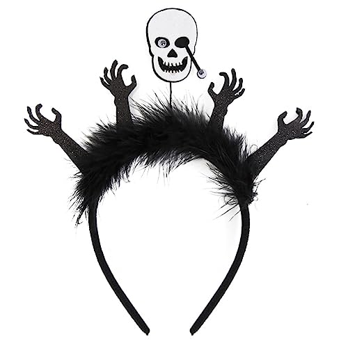 THINCAN Scary Halloween Stirnband Halloween Haarverzierungen Halloween Haarklammern Mit Fledermauskatze Hexen Und Spinnen Designs von THINCAN