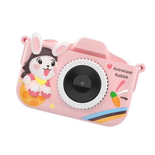 THINCAN Schocksichere Kinderkamera Mit Doppelkameras Automatisch Fokussierung 28 Fotorahmen Musik Wiedergabe Lernspiele Easy Grip Design Kreative Fotorahmen Kinder Digitalkamera von THINCAN
