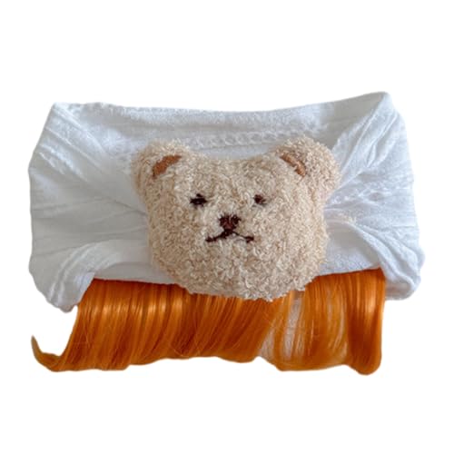 THINCAN Schöne Cartoonbären Haarstück Stirnband Mit Ponys Baby Cosplay Toupe Hairband Für Neugeborene Neujahr Hair Accessoires Neugeborene Haarzubehör THINCAN Schöne Cartoonbären Haarstück Stirnband Mit Ponys Baby Cosplay Toupe Hairband Für Neugeborene Neujahr Hair Accessoires Neugeborene Haarzubehör von THINCAN