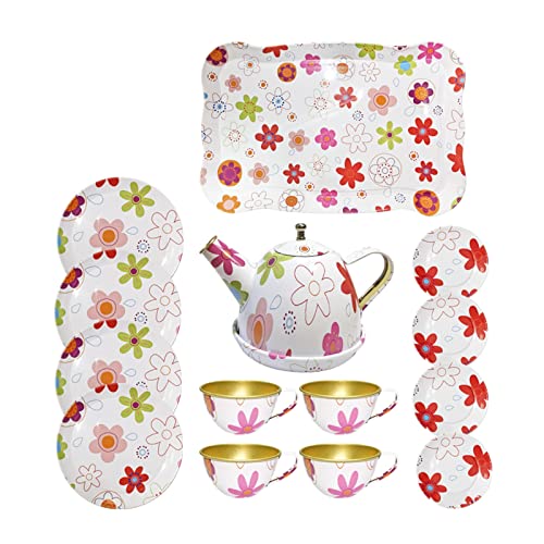 THINCAN Set Für Kleine Mädchen Party Tun Nachmittag Spielset Metallküche Geschirr Zubehör Tablett Pot Cups Taste Gerichte THINCAN Set Für Kleine Mädchen Party Tun Nachmittag Spielset Metallküche Geschirr Zubehör Tablett Pot Cups Taste Gerichte von THINCAN