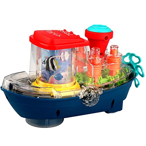 THINCAN Sound Light Toy Für Kinder Elektrische Bootsbatterie Batterie Mit Musikschiff Mit Lichtern Und Musikgeschenk Für 3+ Jahre Jungen Mädchen THINCAN Sound Light Toy Für Kinder Elektrische Bootsbatterie Batterie Mit Musikschiff Mit Lichtern Und Musikgeschenk Für 3+ Jahre Jungen Mädchen von THINCAN