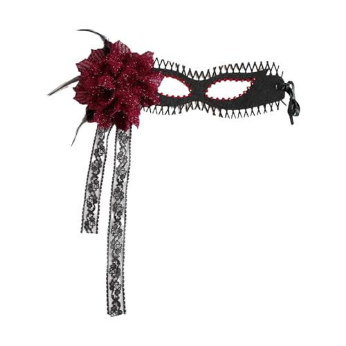 THINCAN Spitzenblume Halloween Maske Vintage Eye Mit Verstellbarem Bandband Halloween Kostümzubehör Für Frauen Gothic von THINCAN