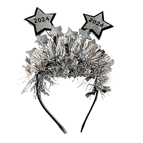 THINCAN Stirnband Star Silvester Party Pailletten Star Hair Hoop Zum Waschen Von Gesicht 2024 Haarbänder Party Kostüm von THINCAN