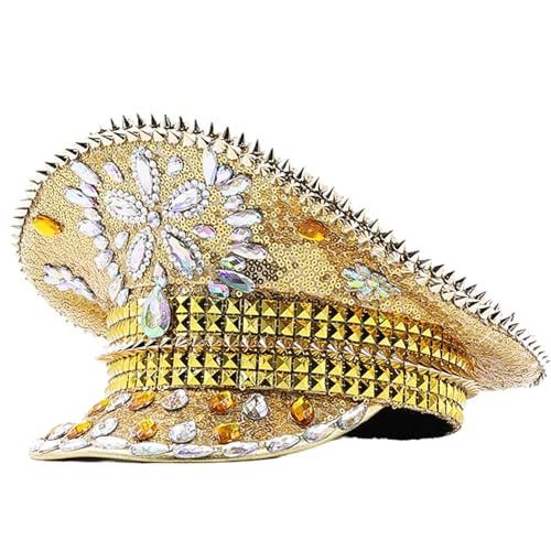 THINCAN Strassbraut Militärhut Für Hochzeitszeremonie Halloween Party Captain Hat Travel Taking Photo Hochzeit Offizier THINCAN Strassbraut Militärhut Für Hochzeitszeremonie Halloween Party Captain Hat Travel Taking Photo Hochzeit Offizier von THINCAN