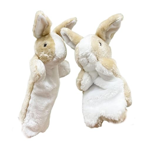 THINCAN Tierhandpuppen Bunnies Handpuppen Ausgestopfte Tiere Plüsch Spielzeug Interaktive Handpuppen Geschichtenerzählen Verspieltes Lernen von THINCAN