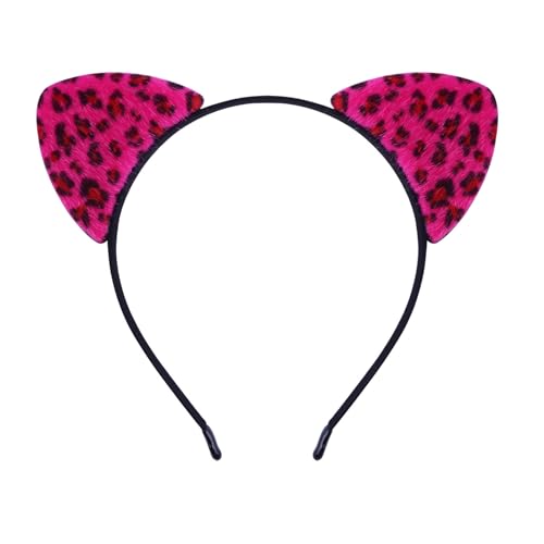 THINCAN Tiermuster Katzen Ohrhaarband Für Frauen Mädchen Geburtstagsfeier Hairhoop Rollenspiele Spiel Requisiten Stirnband Für Themenereignisse von THINCAN