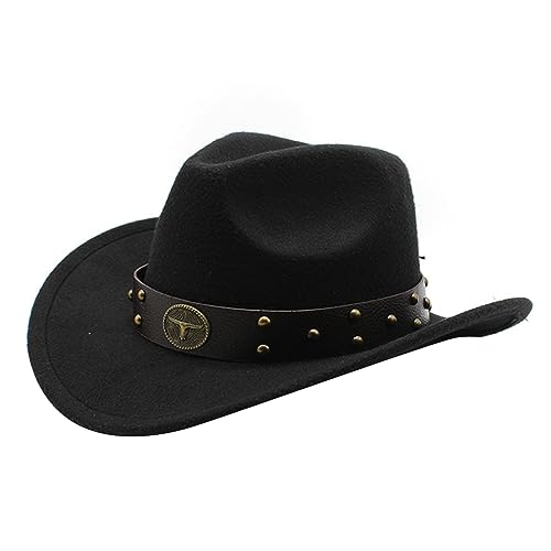 THINCAN Unisex Cowboy Top Vintage Cowgirl Hat Knight Cosplay Party Requisiten Fedora Hat Concertour Kostüm Kopfbedeckung von THINCAN