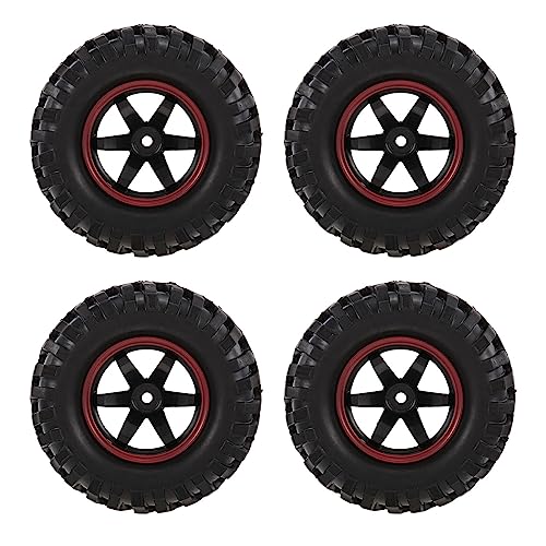 THINCAN Verbesserte 6-Speichen-1 9-" Gummielreifen 96 Mm Sechskanthubradfelgen Kompatibel Mit 1/10 Crawler Car HSP Rot Kat THINCAN Verbesserte 6-Speichen-1 9-" Gummielreifen 96 Mm Sechskanthubradfelgen Kompatibel Mit 1/10 Crawler Car HSP Rot Kat von THINCAN