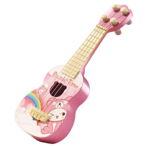 THINCAN Verspielte Kinder Ukulele Mit Simuliertem Hölzernem Sound Kompaktes Design Um Rhythmus Kreativität Koordination Kinder Spielzeuggitarre Für Jungen Zu Fördern von THINCAN