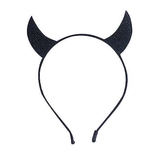 THINCAN Vintage Devil Horns Haare Reihen Strasskristall Kopfbedeckungsstirnband Halloween Party Halloween Disco Themenstirnband THINCAN Vintage Devil Horns Haare Reihen Strasskristall Kopfbedeckungsstirnband Halloween Party Halloween Disco Themenstirnband von THINCAN