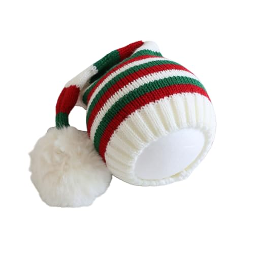 THINCAN Weihnachtsstrickhut Für Kinder Und Erwachsene Festliche Gestreifte Mütze Kappe Feste Farbe Warme Motorhaube Modische Eltern Kind Hüte von THINCAN