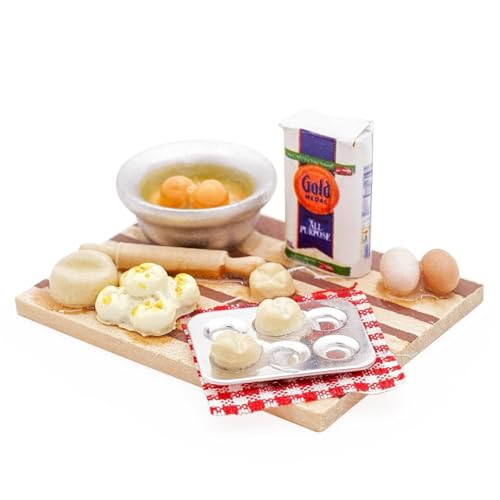 THINCAN Whisk Model Back Eggs Dollhouses Küche 1:12 Skalerealistische Spielset Tür Backeiermodell Für Kreativen Spaß von THINCAN