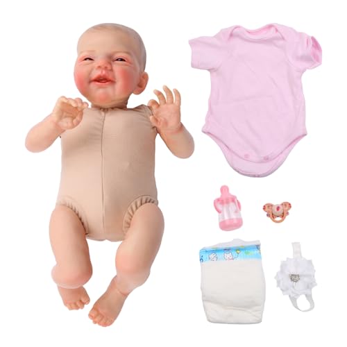 THINCAN Wiedergeborene Mit Bowknot Stirnband Simulation Baby Girl Spielzeug Wiedergeborene Jumpsuit Body Kid Jumpsuit Mädchen THINCAN Wiedergeborene Mit Bowknot Stirnband Simulation Baby Girl Spielzeug Wiedergeborene Jumpsuit Body Kid Jumpsuit Mädchen von THINCAN