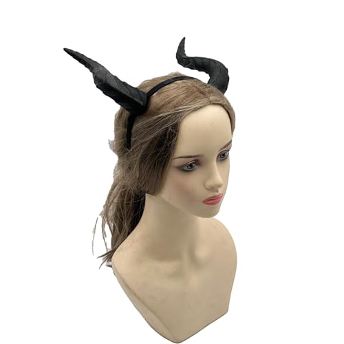 Teufel Kostümzubehör Stirnband Mit Hörnern Für Halloween Weihnachtsfeier Erwachsene Teens Cosplay Devil Ohrs Stirnband von THINCAN