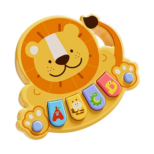 Tragbares Tierpiano Lernspielzeug Für Säuglinge Cartoon Design ABS Safe Multisensory Musikmodi Kognitive Fähigkeiten Builder Vorschule Musik Keyboard von THINCAN