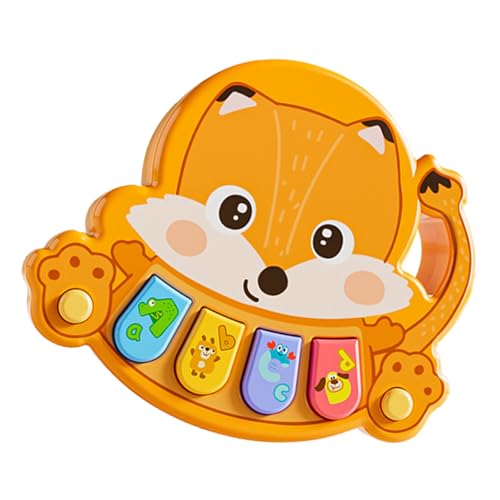 Tragbares Tierpiano Lernspielzeug Für Säuglinge Cartoon Design ABS Safe Multisensory Musikmodi Kognitive Fähigkeiten Builder Vorschule Musik Keyboard von THINCAN