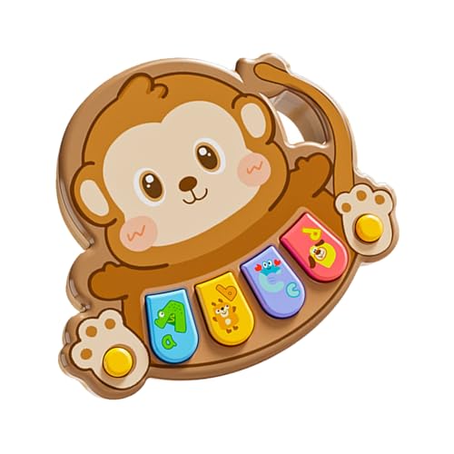 Tragbares Tierpiano Lernspielzeug Für Säuglinge Cartoon Design ABS Safe Multisensory Musikmodi Kognitive Fähigkeiten Builder Vorschule Musik Keyboard von THINCAN