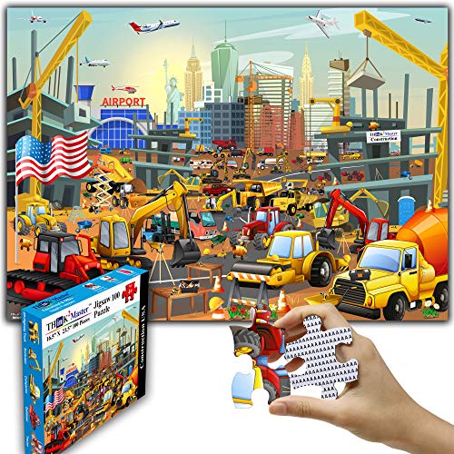 Think2Master Bau in New York City, USA, 100-teiliges Puzzle, lustiges Lernspielzeug für Kinder, Schule und Familien, tolles Geschenk für Jungen und Mädchen ab 4 Jahren, um das Lernen zu stimulieren Think2Master Bau in New York City, USA, 100-teiliges Puzzle, lustiges Lernspielzeug für Kinder, Schule und Familien, tolles Geschenk für Jungen und Mädchen ab 4 Jahren, um das Lernen zu stimulieren von THINK2MASTER